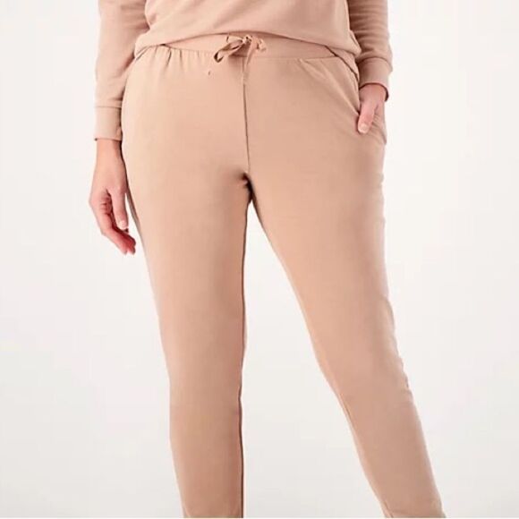 Splendid Waffle Mixed Puff Sleeve Top and Jogger Lounge Set - Picture 2 of 4